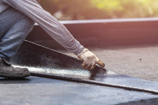 Professional Emergency Waterproofing technician working in Hanna, IN